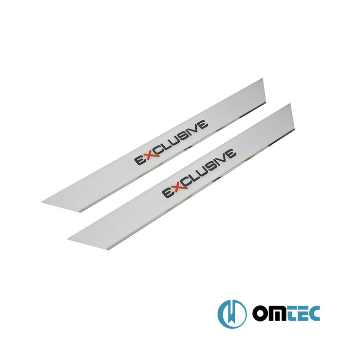 Digital Printed Exlusive Door Sill Cover 2 Pcs. S.Steel - Citroën C1 - HB 3D P - (2005 - 2014)