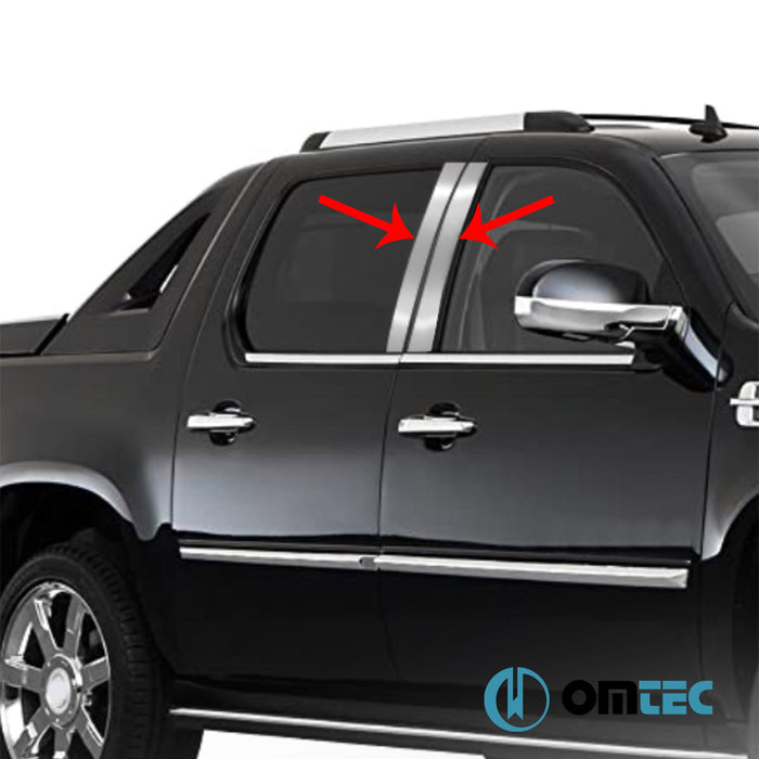 Kapı Direği 4 Prç. P.Çelik (Parlak) - Cadillac Escalade - SUV GMT 900 - (2007 - 2014)