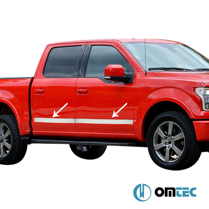 Yan Kapı Çıtası 4 Prç. P.Çelik (Parlak) - Ford F150 - PK P552 - (2016 - 2020)