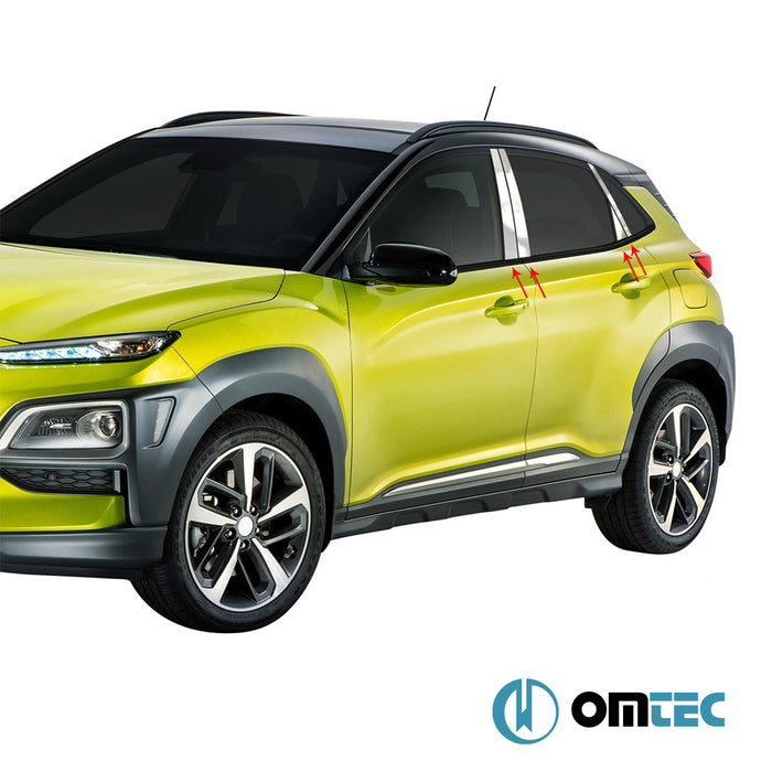 Kapı Direği 8 Prç. P.Çelik (Parlak) - Hyundai Kona - SUV OS - (2017 - 2023)