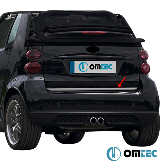 Coffre - Baguette chromée en inox (Noir) - Mercedes-Benz Smart Fortwo - HB 3D W451 - (2007 - 2014)