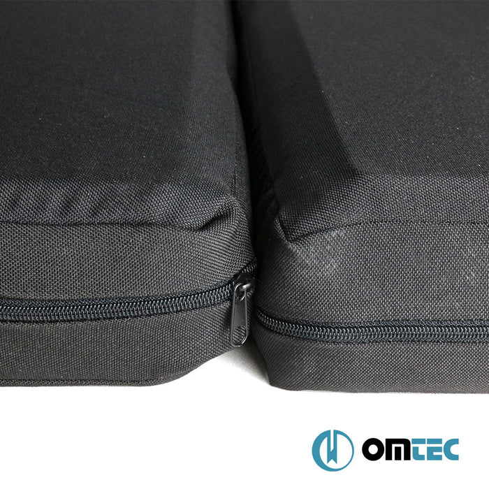 Foldable Front Cab Camper Mattress (Black) 1 Pcs. RHD (6 cm Foam/22 Density/1.8 cm MDF) - Ford Transit - VAN FA FL - (2006 - 2014)