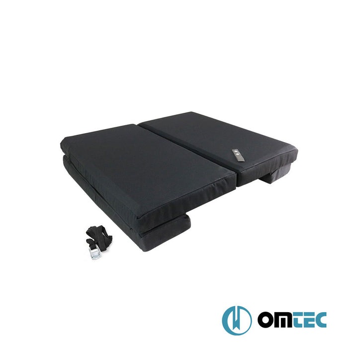 Foldable Front Cab Camper Mattress (Black) 1 Pcs. RHD (6 cm Foam/22 Density/1.8 cm MDF) - Mercedes-Benz Vito - VAN W447 - (2014 - )