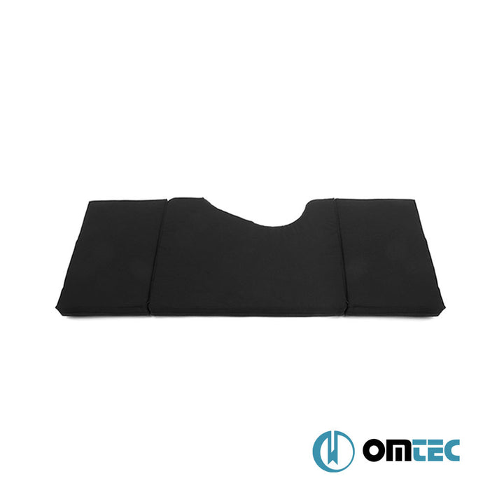 Matelas de Cabine Pliable (Noir) 1 Pc. Conduite à gauche (6 cm Mousse/22 Densité/ 1.8 cm MDF) - Opel Vivaro - VAN X83 - (2001 - 2014)