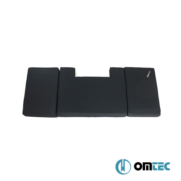 Foldable Front Cab Camper Mattress (Black) 1 Pcs. RHD (6 cm Foam/22 Density/1.8 cm MDF) - Volkswagen T6 Transporter - VAN T6 - (2015 - 2022)